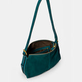 Bolso de hombro en serraje azul