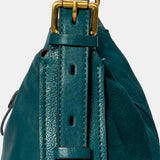 Bolso de hombro en serraje azul