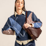 Bolso multifuncional en piel burdeos