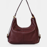 Bolso multifuncional en piel burdeos
