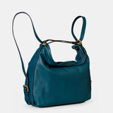 Bolso multifuncional en piel azul