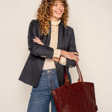 Shopper en piel rojo