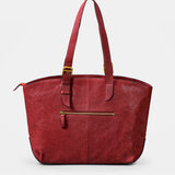 Shopper en piel rojo