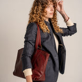 Shopper en piel rojo