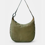 Bolso de hombro en serraje verde
