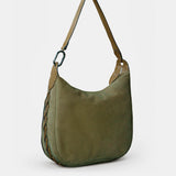 Bolso de hombro en serraje verde