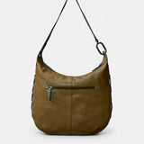 Bolso de hombro en serraje verde