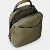 Mochila en serraje verde