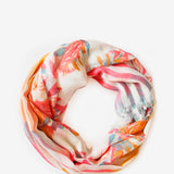 Women's viscose scarf with pink floral print