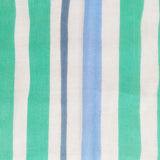 Women's viscose scarf with turquoise striped print