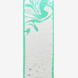 Women's viscose scarf with abstract print in turquoise