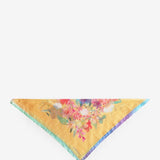 Seidenbandana für Damen mit floralen Muster in Orange.