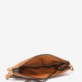 Monedero de hombre de piel troquelada en cognac