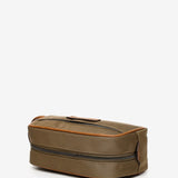 Women's toiletry bag made of recycled materials, camel