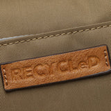 Women's toiletry bag made of recycled materials, camel