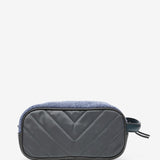 Women's felt toiletry bag in blue