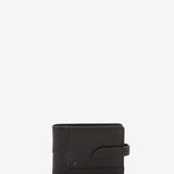 Women's leather card holder in black