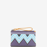 Women's purse with geometric print in lilac