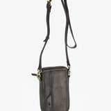 Green leather women's mobile phone bag