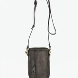 Green leather women's mobile phone bag