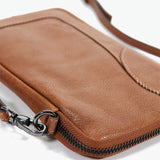 Handtasche für Damen aus Leder in Cognac.