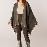 Damen-Poncho in Schwarz