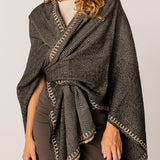 Damen-Poncho in Schwarz