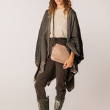 Damen-Poncho in Schwarz