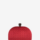 Burgundy velvet clutch