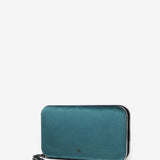 Rectangular green velvet clutch