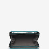 Rectangular green velvet clutch
