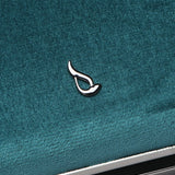 Rectangular green velvet clutch