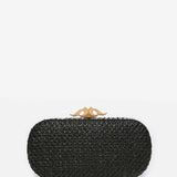 Black braided clutch