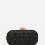 Black braided clutch