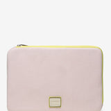 Laptop sleeve in pink fabric