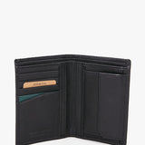 Cartera de hombre con monedero de piel en negro