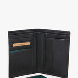 Cartera de hombre con monedero de piel en negro