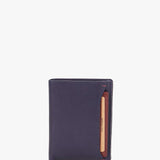 Cartera de hombre de piel en azul