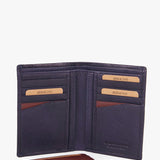 Cartera de hombre de piel en azul