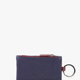 Mondero con llavero de hombre de piel en azul