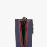 Mondero con llavero de hombre de piel en azul