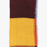 Women's wool scarf with multicoloured checkered print