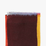 Women's wool scarf with multicoloured checkered print