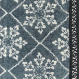 Women's wool scarf with geometric pattern in grey