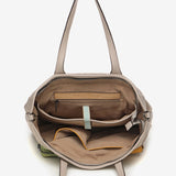 Bolso shopper de mujer en nylon camel