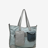 Damen Shopper aus blauer Nylon.