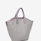 Wendbare Shopper-Tasche für Damen in Grau.