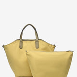 Reversible women's shopper bag in yellow