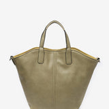 Reversible women's shopper bag in yellow