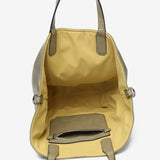 Reversible women's shopper bag in yellow